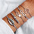 IF ME Bohemian Geometric Stone Bracelet Set for Women Vintage Rope Taseel Sequin Moon Map Elephant Heart Leaf Female Jewelry NEW