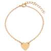 2pcs/set Minimalist Gold Silver Color Small Love Link Chain Bracelets For Women Friendship Love Charm Bracelets Bangles Jewelry