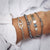 IF ME Bohemian Geometric Stone Bracelet Set for Women Vintage Rope Taseel Sequin Moon Map Elephant Heart Leaf Female Jewelry NEW